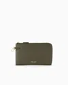 Giorgio Armani Leather Wrap-around Zip Wallet In Green