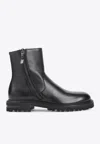 Giorgio Armani Ankle-length Monobloc Rubber Outsole Boots In Black