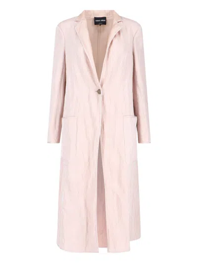 Giorgio Armani Light Coat In Pink