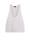 Giorgio Armani Silk Top With U-neckline And Elastic Bottom In White
