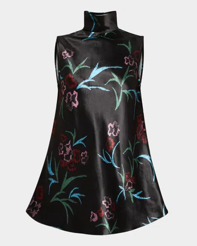 GIORGIO ARMANI LINEN AND SILK FLORAL PRINT BLOUSE