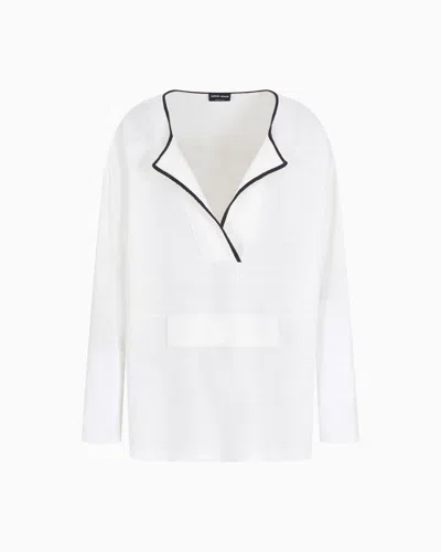 Giorgio Armani Linen And Silk Polo Shirt