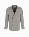 Giorgio Armani Linen And Viscose Double-breasted Jacket