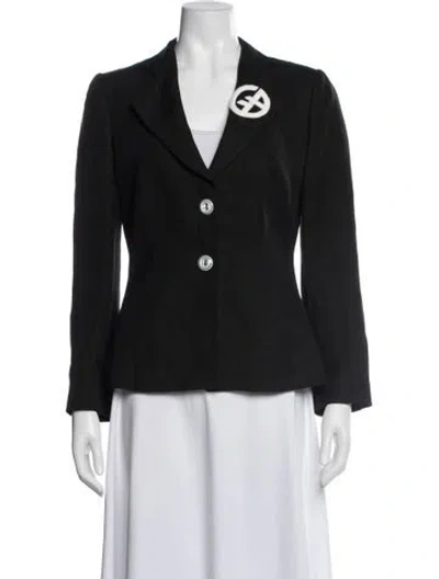 Pre-owned Giorgio Armani Linen Blazer In Black
