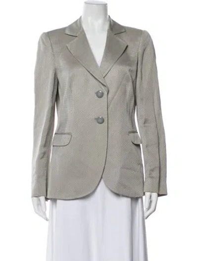 Pre-owned Giorgio Armani Linen Blazer In Gray