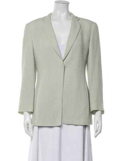 Pre-owned Giorgio Armani Linen Blazer In Green