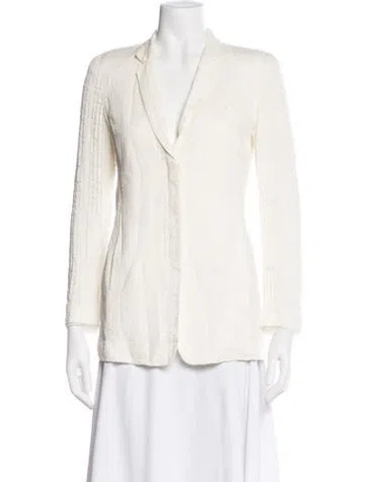 Pre-owned Giorgio Armani Linen Blazer In Neutral