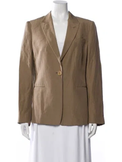 Pre-owned Giorgio Armani Linen Blazer In Neutrals