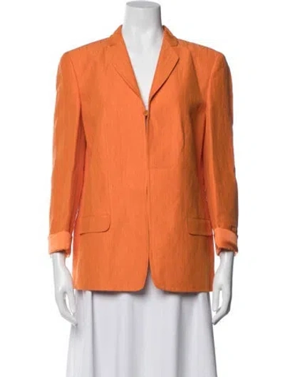 Pre-owned Giorgio Armani Linen Blazer In Orange