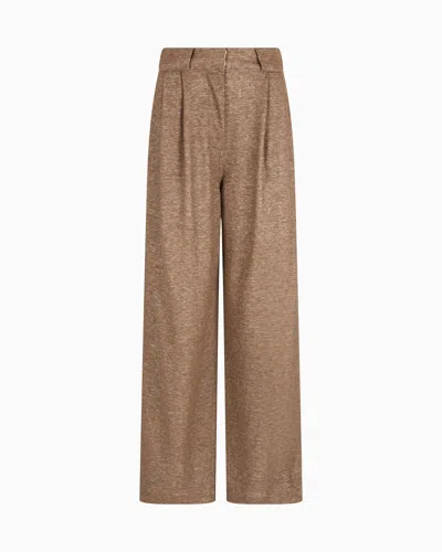 Giorgio Armani Linen Blend Jersey Wide Trousers