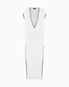Giorgio Armani Linen-blend Mesh Long Dress