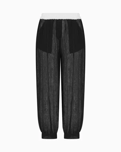 Giorgio Armani Linen Blend Mesh Trousers