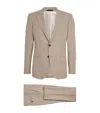 GIORGIO ARMANI LINEN-BLEND SINGLE-BREASTED TWO-PIECE SUIT
