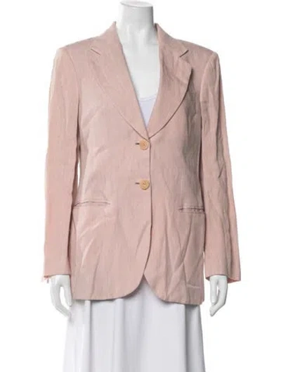 Pre-owned Giorgio Armani Linen Coat In Pink