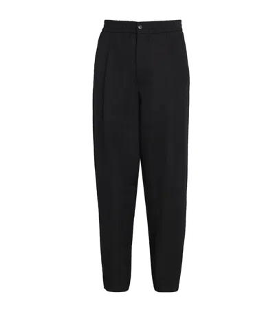 GIORGIO ARMANI LINEN-COTTON TAILORED TROUSERS