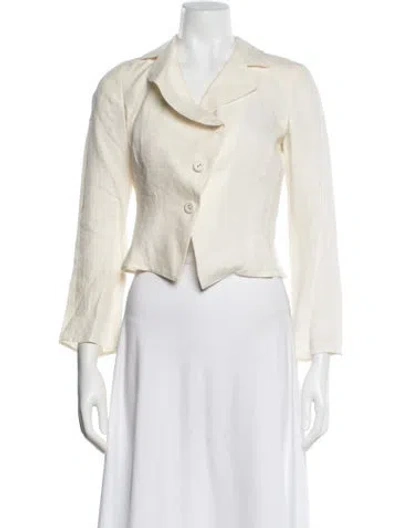 Pre-owned Giorgio Armani Linen Evening Jacket In Neutral