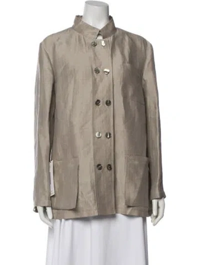 Pre-owned Giorgio Armani Linen Jacket In Neutral