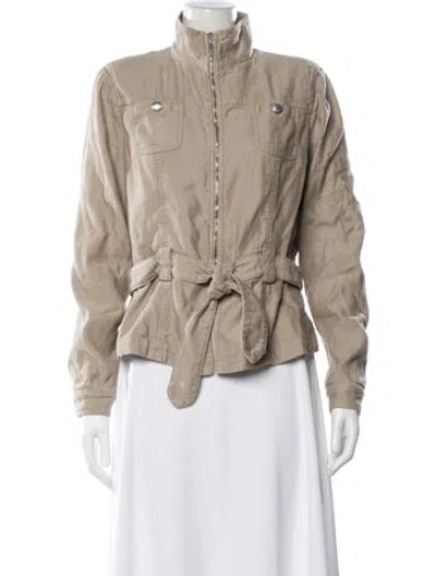 Pre-owned Giorgio Armani Linen Jacket In Neutral