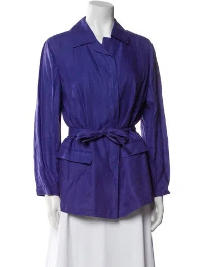 Pre-owned Giorgio Armani Linen Jacket In Purple