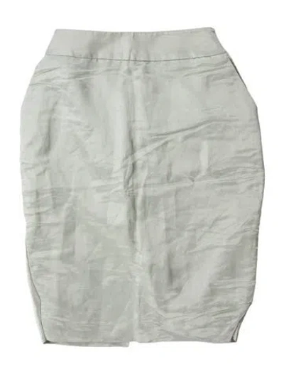 Pre-owned Giorgio Armani Linen Knee-length Skirt In Blue