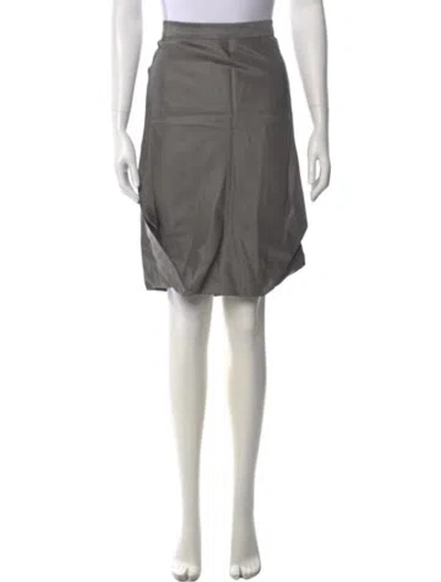 Pre-owned Giorgio Armani Linen Mini Skirt In Grey