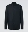 Giorgio Armani Cotton-blend Shirt In Black