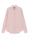 Giorgio Armani Regular-fit Shirt In Cotton Twill In Rosa