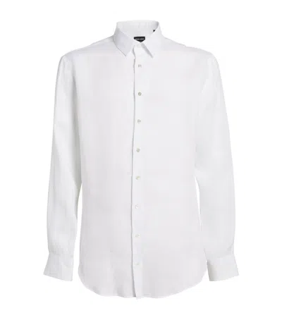 Giorgio Armani Linen Shirt In White