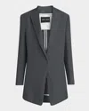 Giorgio Armani Linen Single-breasted Blazer In Dark Green