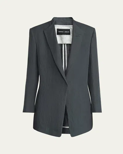 GIORGIO ARMANI LINEN SINGLE-BREASTED BLAZER