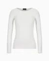 Giorgio Armani Links-stitch Viscose Long-sleeved Jumper In Beige
