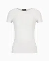 Giorgio Armani Links-stitch Viscose Short-sleeved Jumper In White