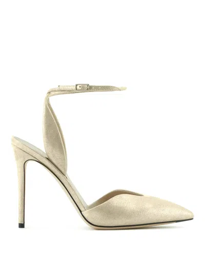 Giorgio Armani Liquid Suede Dcollet In Gris