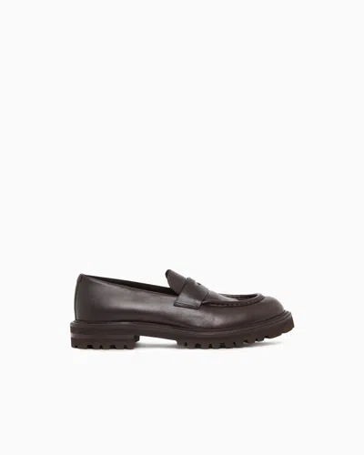 Giorgio Armani Loafers In Brown