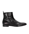 Giorgio Armani Logo Boots In Black