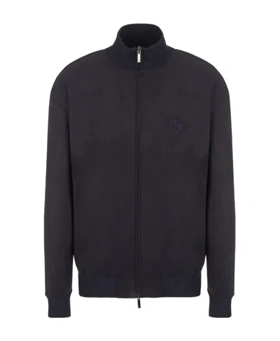 Giorgio Armani Logo Casual Jacket In Black