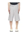 Giorgio Armani Grey Viscose Shorts In White