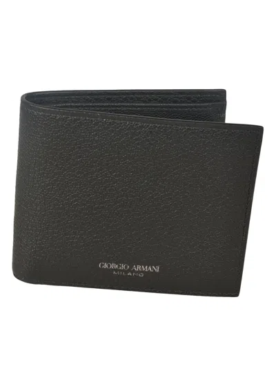 Giorgio Armani Logo Classic Bifold Wallet In 80001
