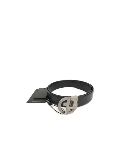 Giorgio Armani Logo Detail Belt In Black
