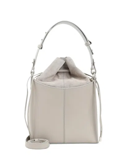Giorgio Armani Bucket Bag Adjustable Strap Metal Hardware Handle In Neutral