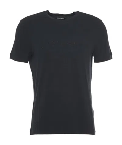 Giorgio Armani Logo Details T-shirt In Black