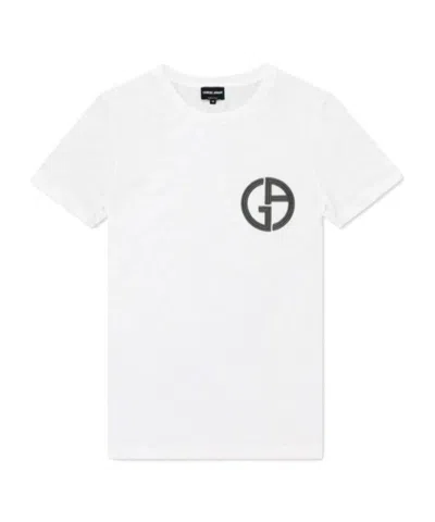 Giorgio Armani Logo Details T-shirt In White