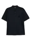 Giorgio Armani Logo-embossed Polo Shirt In Black