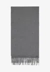 Giorgio Armani Cashmere Scarf With Delicate Fringes In Gray