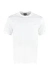 Giorgio Armani White Embroidered T-shirt In U090 Bianco Ottico