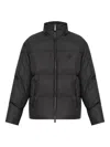 Giorgio Armani Logo-embroidered Quilted Jacket In Black