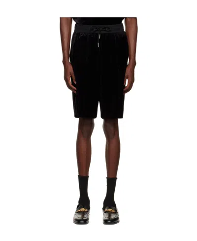 Giorgio Armani Logo Embroidered Shorts In Black