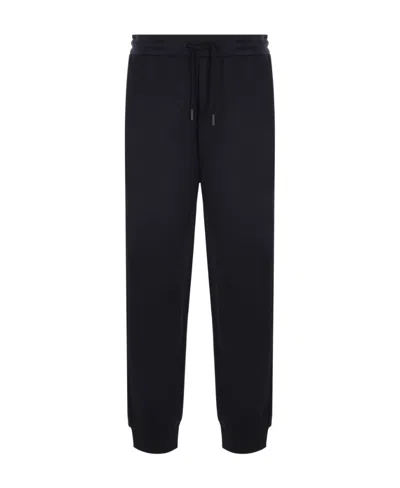 Giorgio Armani Trousers Straight Leg Elastic Waistband In Black