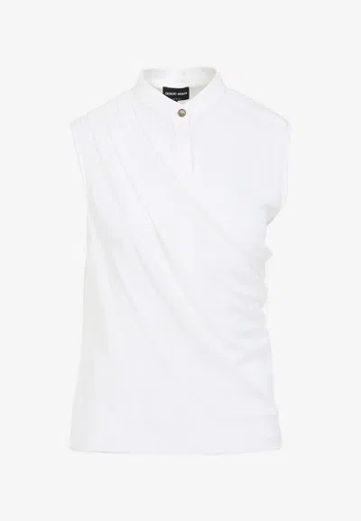 GIORGIO ARMANI LOGO-EMBROIDERED SWEATSHIRT