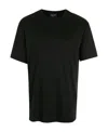 Giorgio Armani Blue Cotton T-shirt In Black
